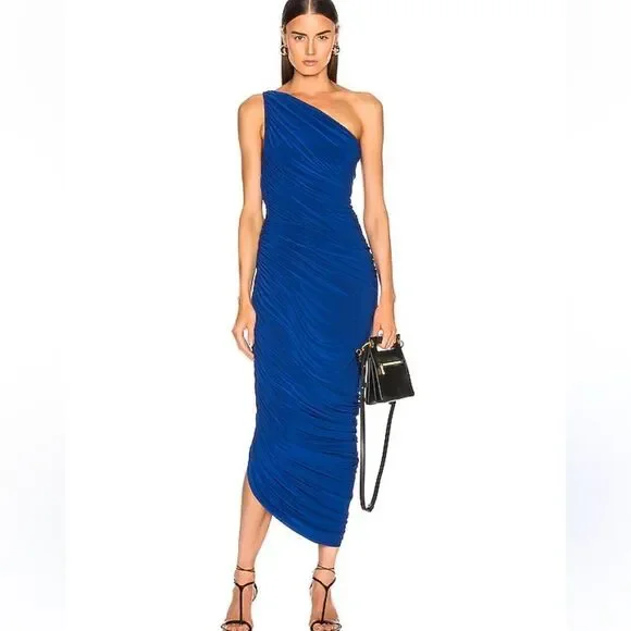 NWT NORMA KAMALI Diana Dress in Berry Blue Revolve Large - Picture 12 of 12